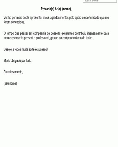 Refer Ncia Para Uma Carta De Agradecimento Modelo Gratuito