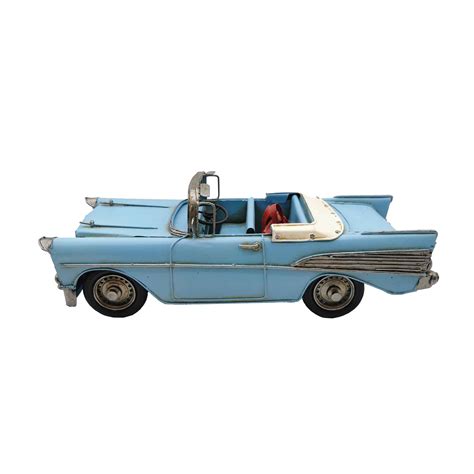 Blue Classic Convertible Car Metal Model | Boxman