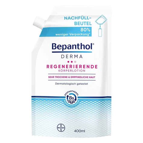 Bepanthol Derma regenerierende Körperlotion Nachfüllbeutel 1X400 ml bei