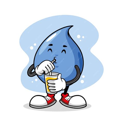 Illustration de dessin animé goutte d'eau dessinée à la main | Vecteur