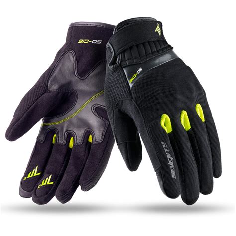 Guantes Seventy Verano Moto Sd C16 Urban Hombre Negros Amarillos Nilmoto