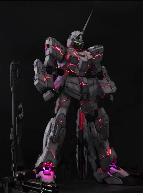 Painted Build PG 1 60 RX 0 Unicorn Gundam With LED Gundam Kits