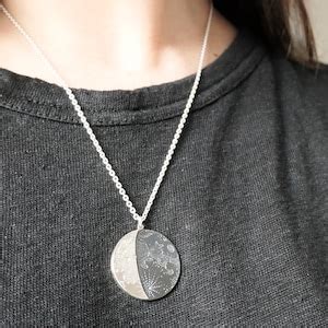 UNDER THIS MOON Supermoon Necklace Customised Lunar Phase Of Your