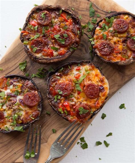 Pizza Stuffed Portobello Mushrooms Dont Go Bacon My Heart