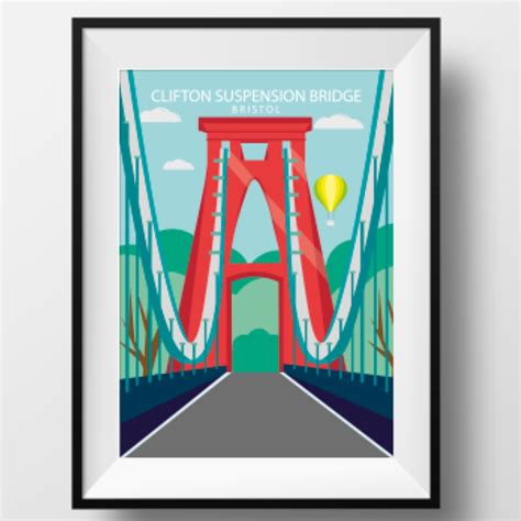 Clifton Suspension Bridge A4 Or A3 Poster By Adriana Barrios The