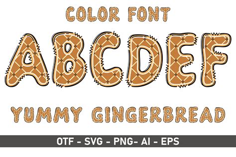 Yummy Gingerbread Font By Veil Creative Fabrica