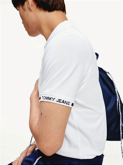 Polo De Corte Slim Con Logo White Tommy Hilfiger Tommy Hilfiger