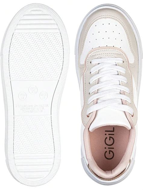 GiGiL Tenis Casual Feminino Retrô Recortes Design Force Retrocore