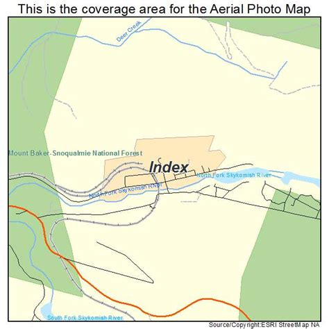 Aerial Photography Map of Index, WA Washington