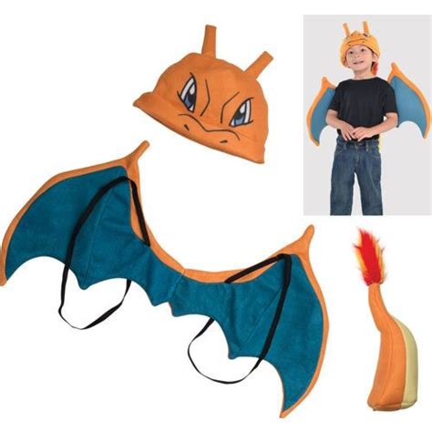 Child Charizard Costume Accessory Kit 3pc Pokemon Party City