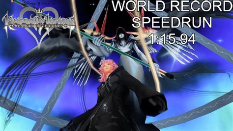 KH RE Sora Proud Mode Final Marluxia WR Speedrun 1 15 94 RTA