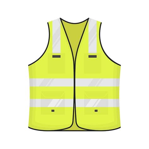 Premium Vector Safety Reflective Vest Icon Sign Flat Style Design