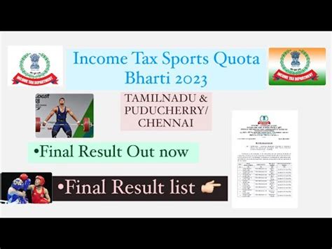 Income Tax Sports Quota Bharti Income Tax Sports Quota Tamilnadu