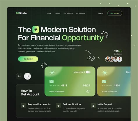 Financial website ui design on Behance