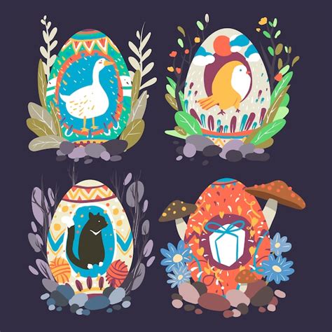 Free Vector | Easter egg designs collection