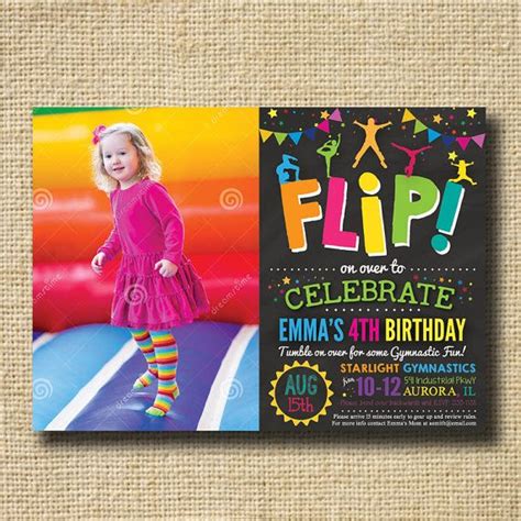 Gymnastics Invitations Gymnastics Birthday Invitations Gymnastics