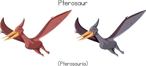 Pterosaurs in two colors 6981203 Vector Art at Vecteezy