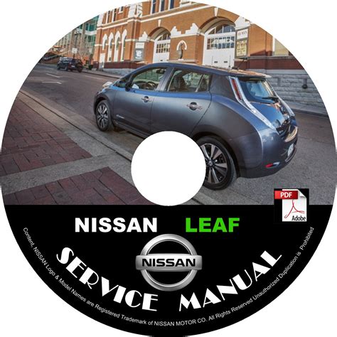 Nissan Leaf Factory Service Repair Shop Manual On Cd Fix Repair