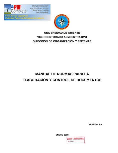 Pdf Manual De Normas Para La Elaboración Y Control De Documentos