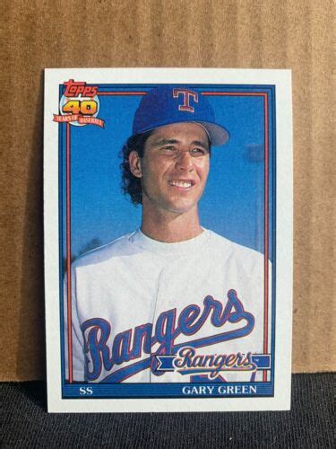 1991 Topps Baseball Card Texas Rangers Gary Green EBay