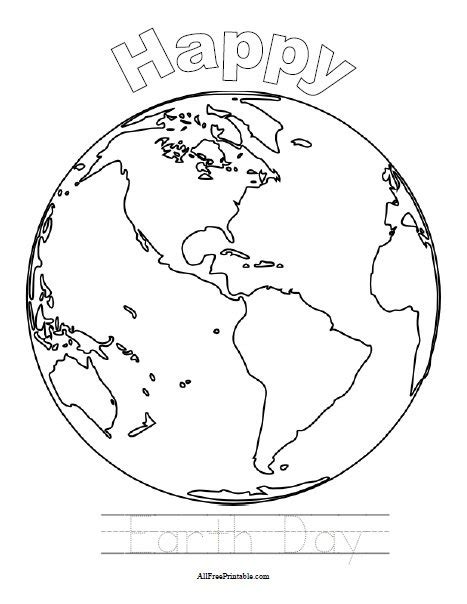 Earth Day Coloring Page Free Printable