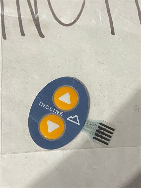 true fitness 400 INCLINE button Treadmill membrane overlay