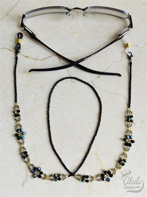 Beaded Woven Glass Chain Eyeglass Holder Necklace Reading Etsy