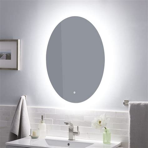 Fahlman Oval Led Lighted Mirror Bathroom Mirrors Bathroom