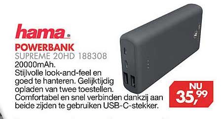 Hama Powerbank Supreme 20HD 188308 Aanbieding Bij Vobis 1Folders Nl