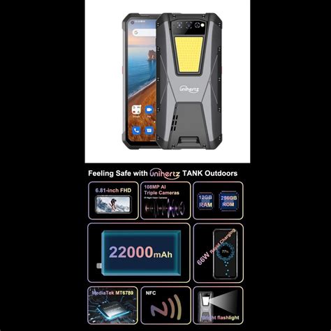 Hk Warehouse Unihertz Tank Rugged Phone 108mp Camera Night Version