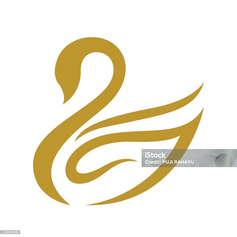 Swan Logo Icon Vector Illustration Design Templateelegant Flying Swan