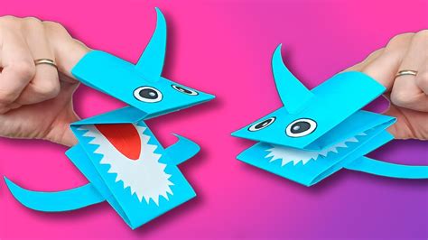 Shark Paper Hand Puppet Easy Peasy And Fun Off