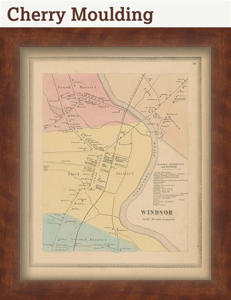 WINDSOR Village, Connecticut, 1869 Map, Replica or GENUINE ORIGINAL