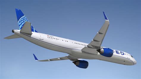 Airbus A321 Xlr United Airlines Model Turbosquid 2161802