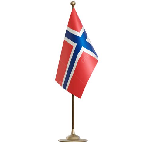 Svalbard And Jan Mayen Flag With Pole Svalbard And Jan Mayen Flag Post