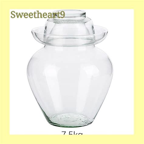 Sweetheart9 Airtight Jar Glass Food Bottle Pickle Jar Honey Bottle Wine Kimchi Jar With Lid 5kg