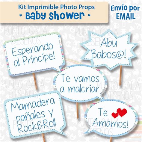 Photo Props Imprimible Baby Shower Nene Cartelitos Fotos En