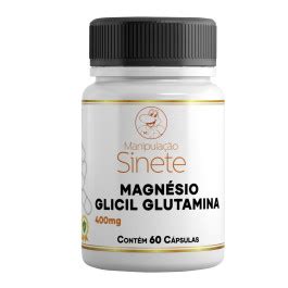 Magnésio Glicil Glutamina 400mg 60 Cápsulas Sinete Sinete Drogaria