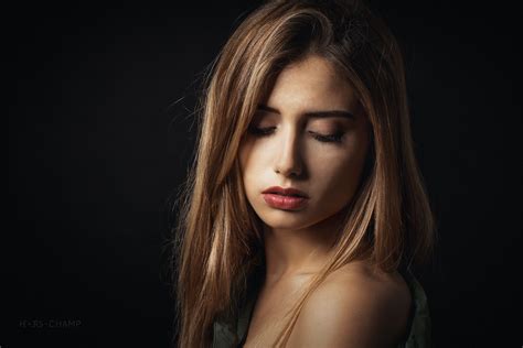 Women Portrait Blonde Closed Eyes Open Mouth Bare Shoulders Straight