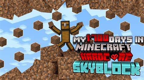 My Days In Minecraft Hardcore Skyblock Youtube