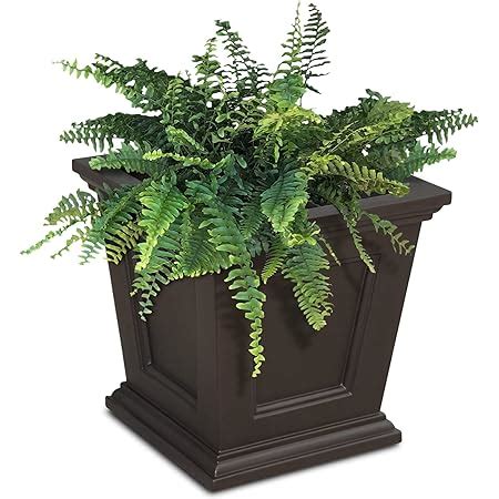 Amazon Mayne Fairfield 16in Square Planter Espresso 16inL X