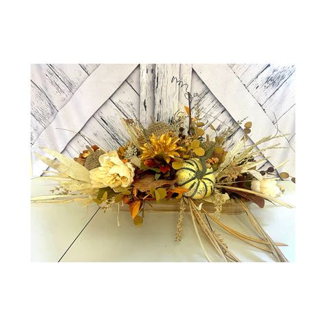 Fall Inspired Centerpiece, Harvest Elegance Table Decor, Rustic Fall