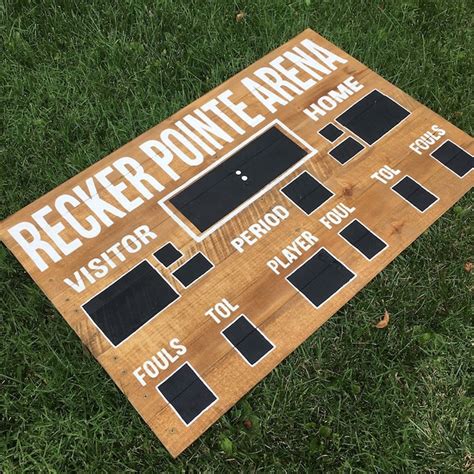 Basketball Scoreboard Various Sizes Hanging Wood Artwork Sports-themed ...