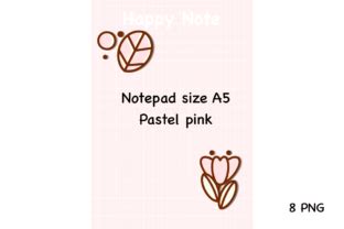 Pastel Pink Notepad Size A5 Graphic By SPsweet Creative Fabrica