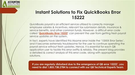 Ppt Quickbooks Error Comprehensive Solutions For Quick Fix