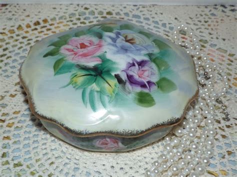 Hand Painted Trinket Box Jewelry Box Etsy Hand Painted Jewelry Box