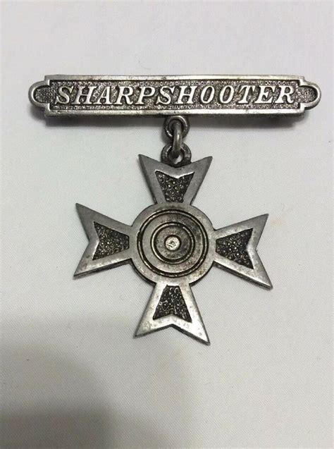 Sharpshooter Medal Army Pin Ww1 Silver Medal C Hook 1998719207