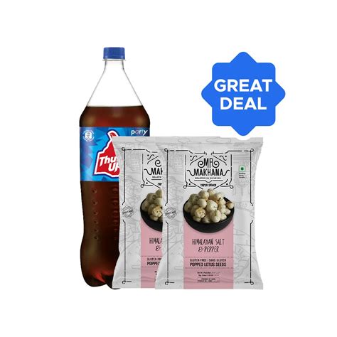 Thums Up Soft Drink 2 L Mr Makhana Himalayan Salt And Pepper Makhana