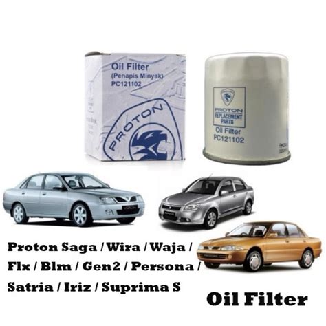 Proton Oil Filter Saga Wira Waja Blm Flx Gen Persona Perdana Satria