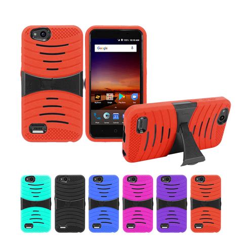 For ZTE Tempo X N9137 Case Armor Kickstand Shock Proof Hard Soft Case